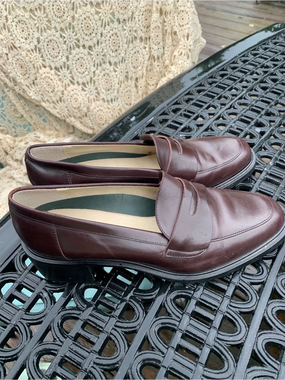 Women’s Bass Classic Penny Loafers in Burgundy Size 8.5 - Picture 4 of 7